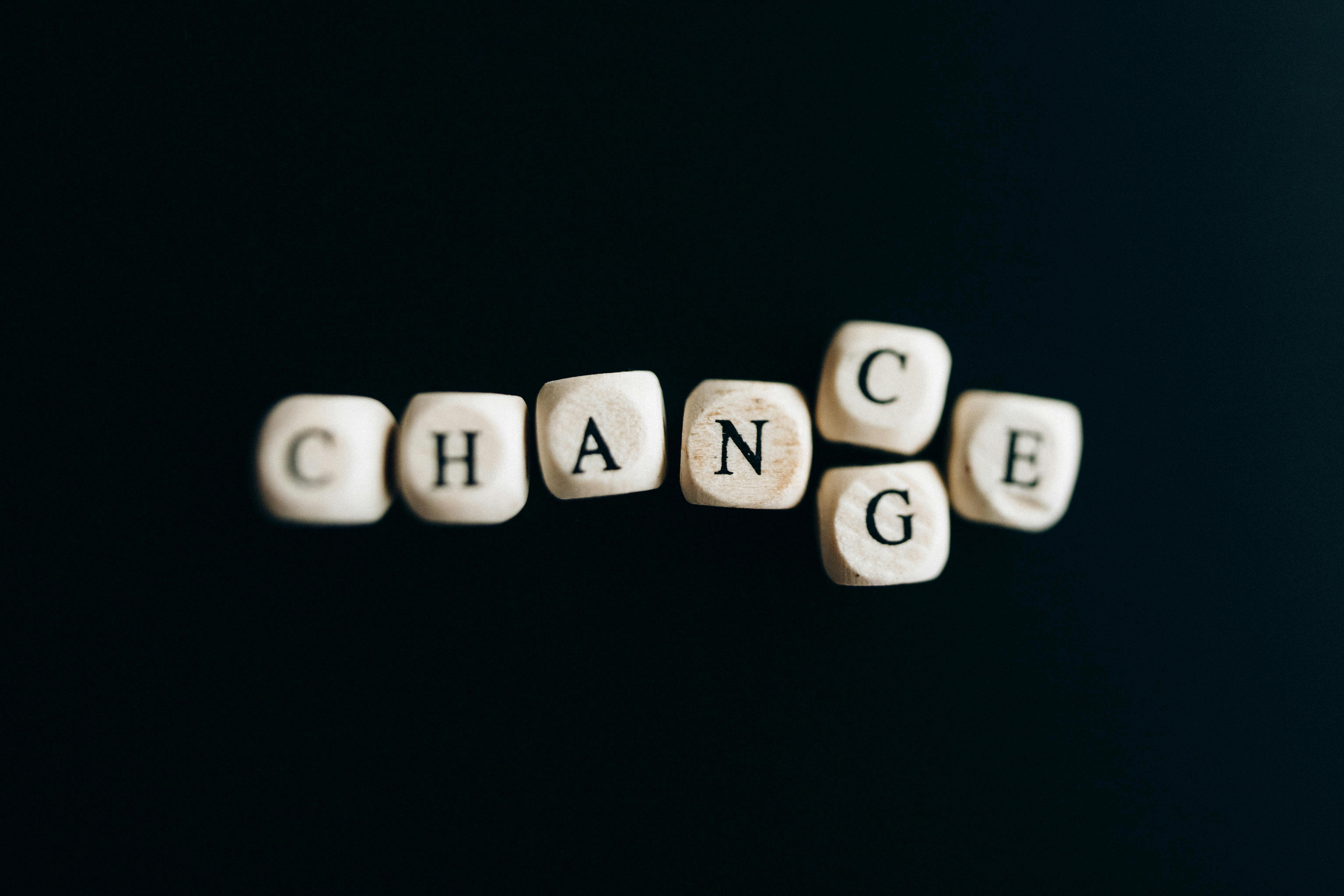 chance or change on a black background if you are unhappy with your realtor